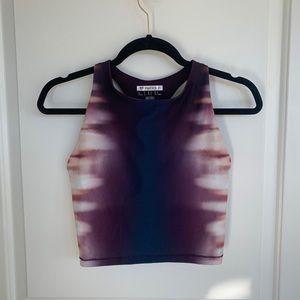 Athletic sports bra crop top
